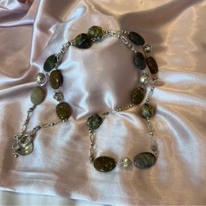 Handmade Sterling Silver and Stone Necklace